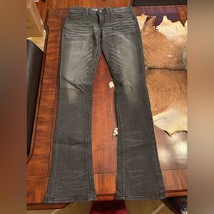 Express distressed black/gray jeans